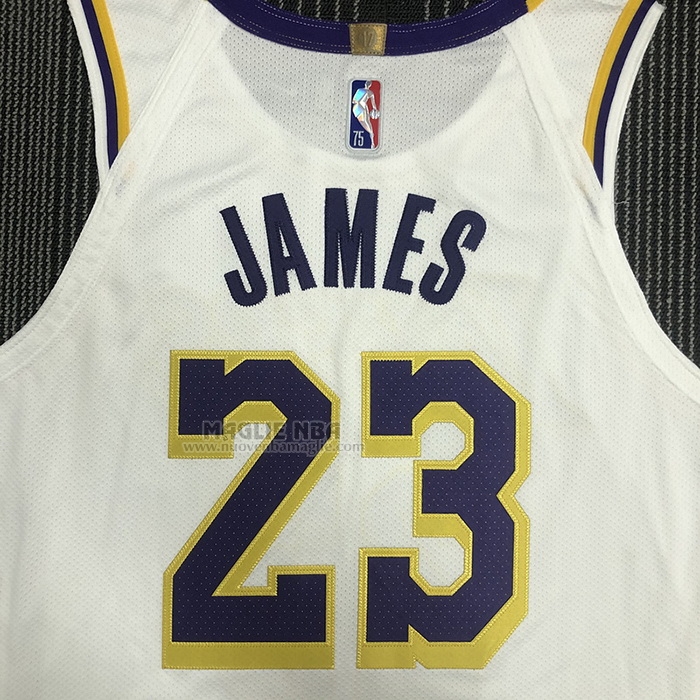 Maglia
 LeBron James NO 23 Los Angeles Lakers Association Autentico
 Bianco
